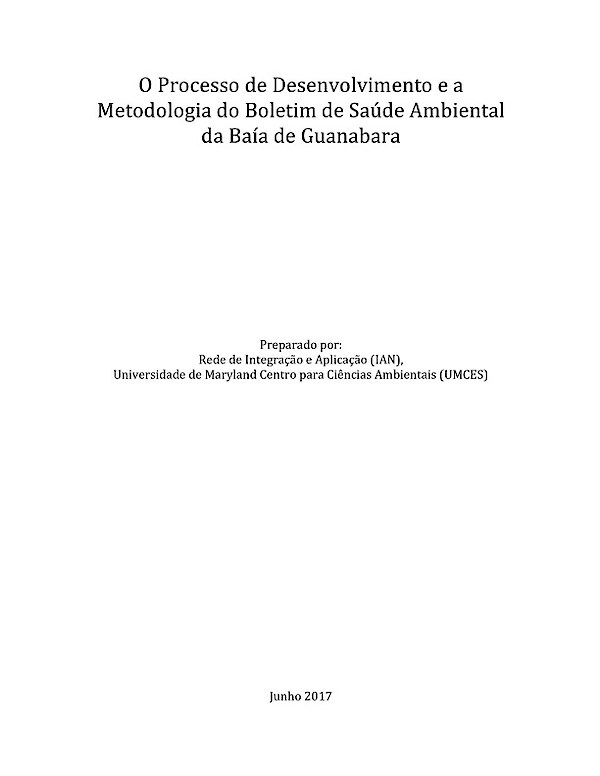 O Processo de Desenvolvimento e a Metodologia do Boletim de Saúde Ambiental da Baía de Guanabara
