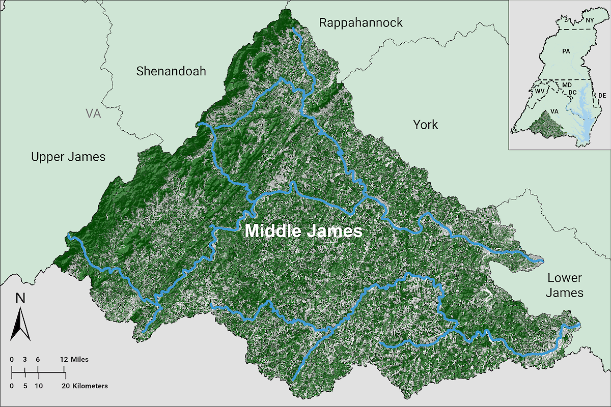 james river map