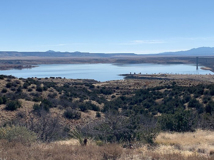 Cochiti Dam Reservoir in New Mexico, by Alexandra Fries.