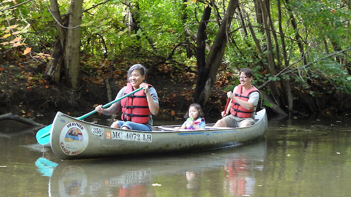 Canoers enjoy a day on the Rouge River. Photo credit: Friends of the Rouge River.